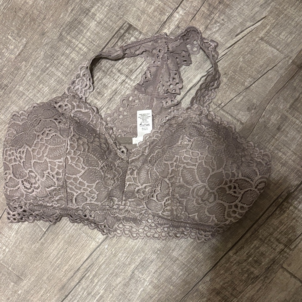 Lace Halter Bralette - Gray Maurice’s